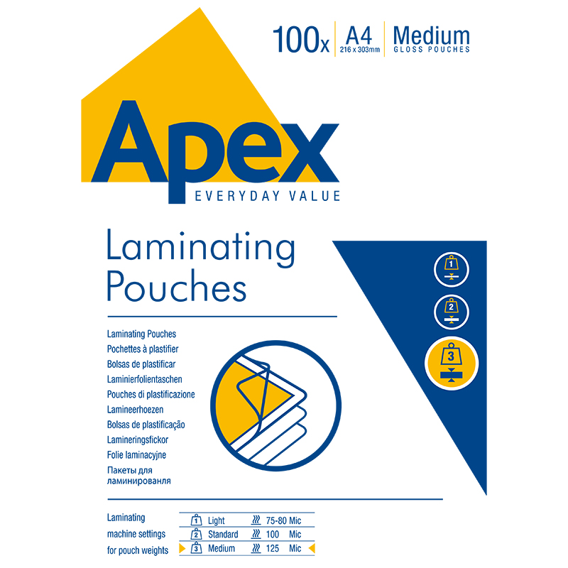 Lam.ficka A4 100x125M Blank, 100/fp