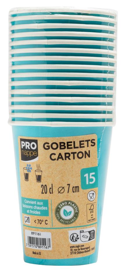 Pappersbägare PRONAPPE 20cl 15/fp turkos Pappersbägare PRONAPPE 20cl 15/fp turkos