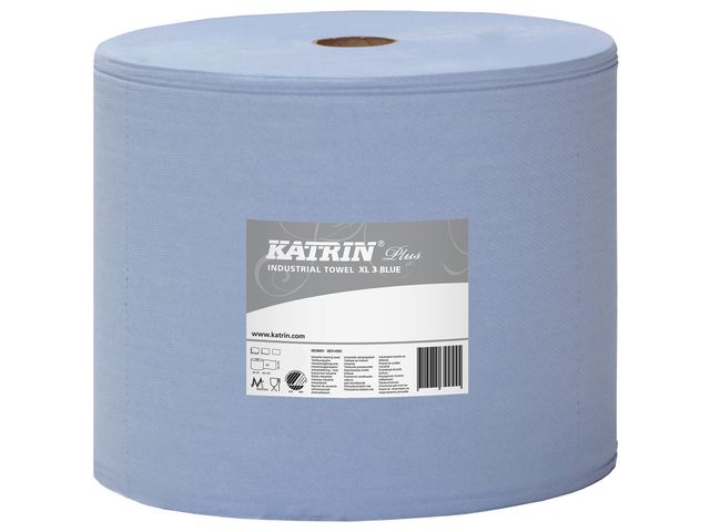 Torkrulle Katrin Plus XL blå 3-lager 370m/rl
