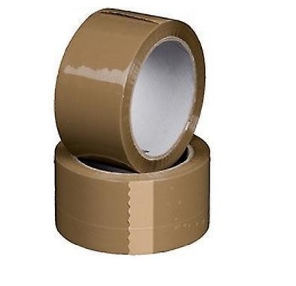 Packtejp 38mmx66m PP, tystavrullad, 28my PP Brun48rl/fp