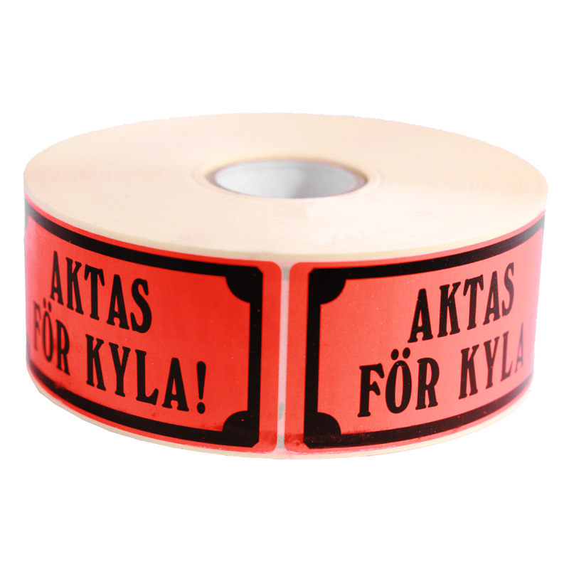 Varningsetikett Aktas För Kyla