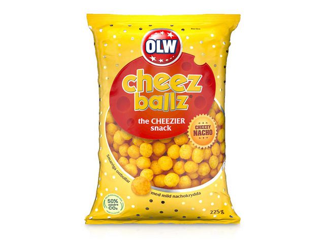 Ostbågar OLW Cheez Ballz 225g