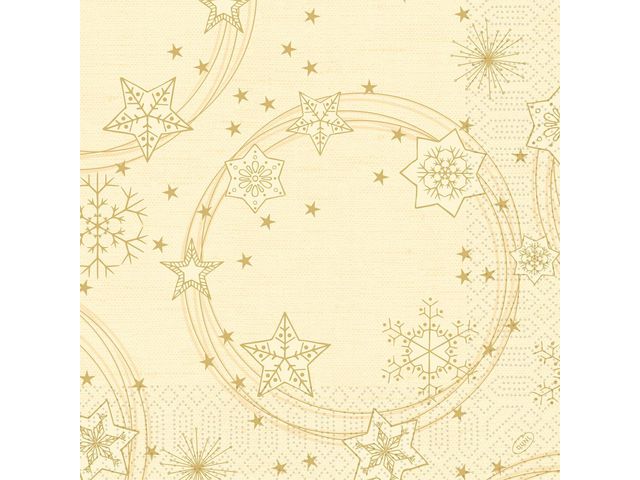 Servett DUNI Star cre 3lg 40x40cm 250/fp