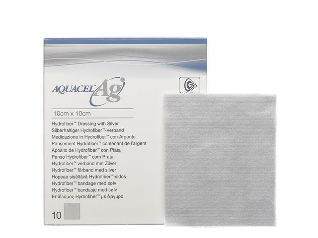 Aquacel Ag silverförband 10x10cm 10/fp