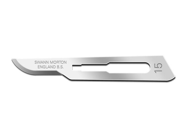 Skalpellblad SwannMorton No15 100/FP
