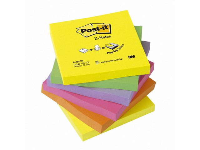 Notes POST-IT Z-block 76x76mm rainbow