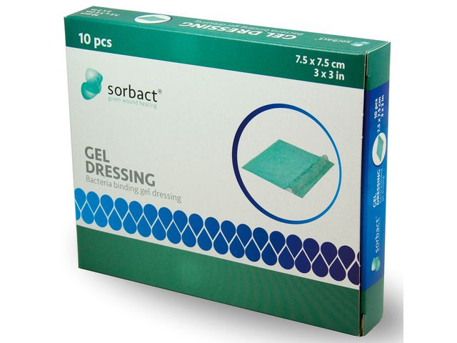 Sorbact gel 7,5x7,5cm 10/FP