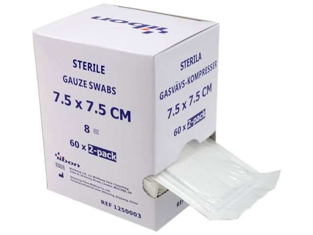 Kompress GV steril 2-p 7,5x7,5cm 120/FP