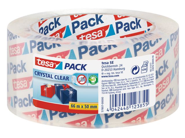 Packtejp TESA 50mmx66m Klar