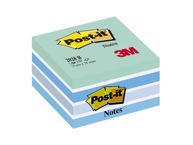 Notes POST-IT kub 76x76mm blå/vit - Post-it 