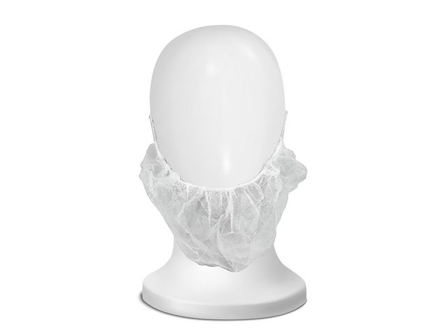 Skäggnät Non-Woven vit 1000/FP