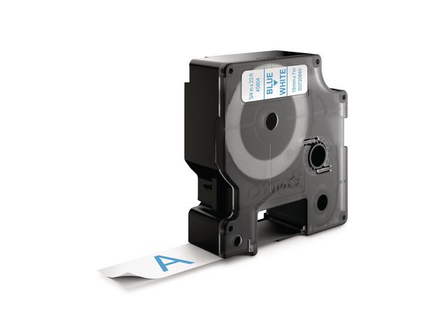 Tape DYMO D1 19mm blå på vit