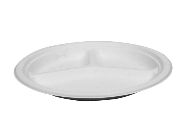 Tallrik Miljö 3-fack Bagasse 26 cm 50/fp