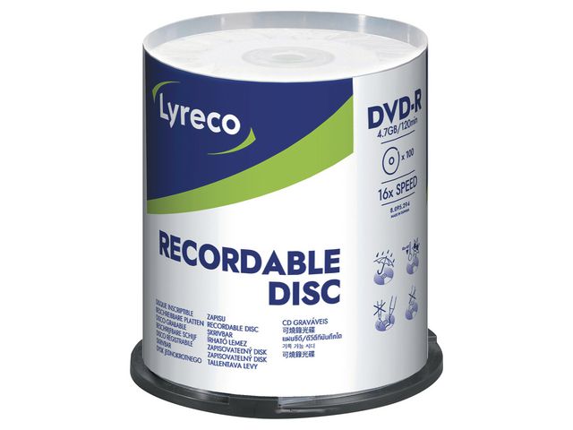 DVD-R LYRECO 4,7GB 100/FP