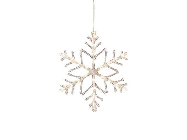 Snöflinga akryl 40cm vita LED
