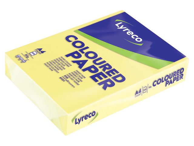 Kop.ppr LYRECO A4 80g kanariegul 500/FP