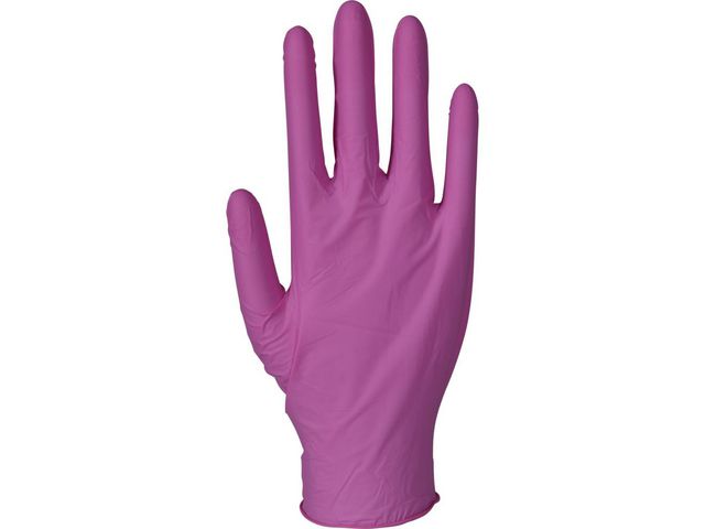 Nitrilhandske puderfri rosa S 100/FP