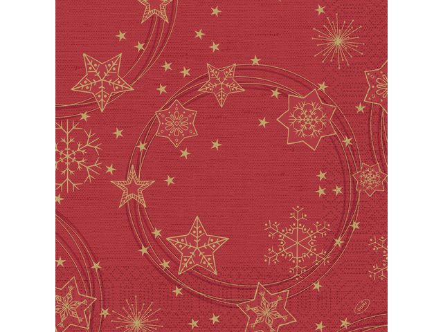Servett DUNI Star röd 3lg 40X40CM 250/fp