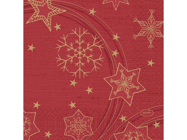 Servett DUNI Star röd 3lg 24X24cm 50/fp