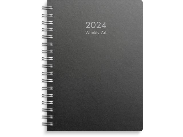 Kalender Weekly A6 Eco Line svart - 5180