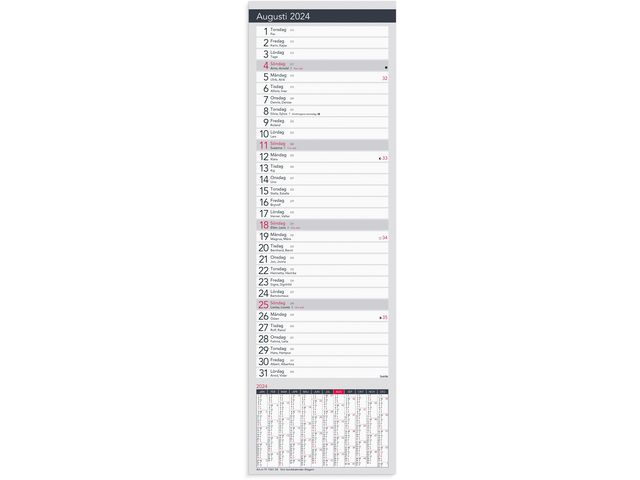 Stor Bordskalender Elegant - 1561
