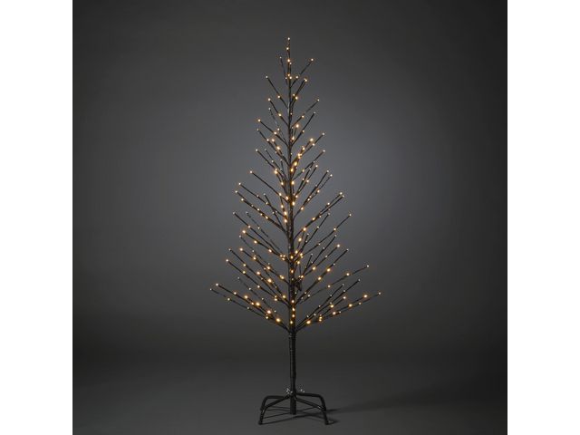 Svart träd 150 cm amber LED