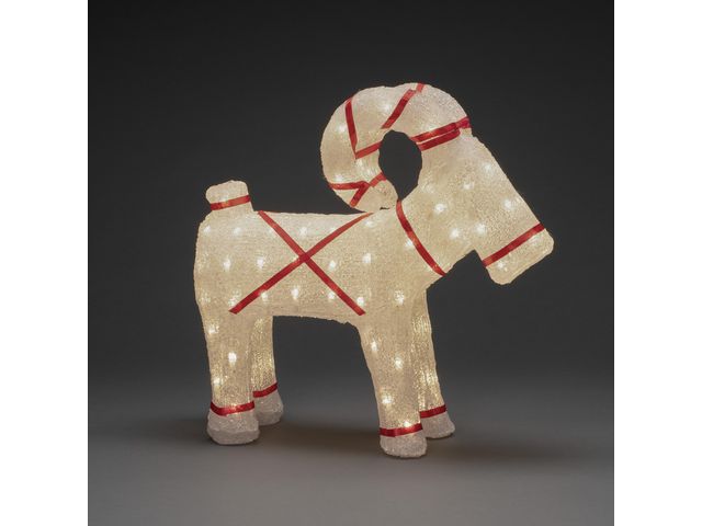Julbock akryl 48cm 96 Led vit