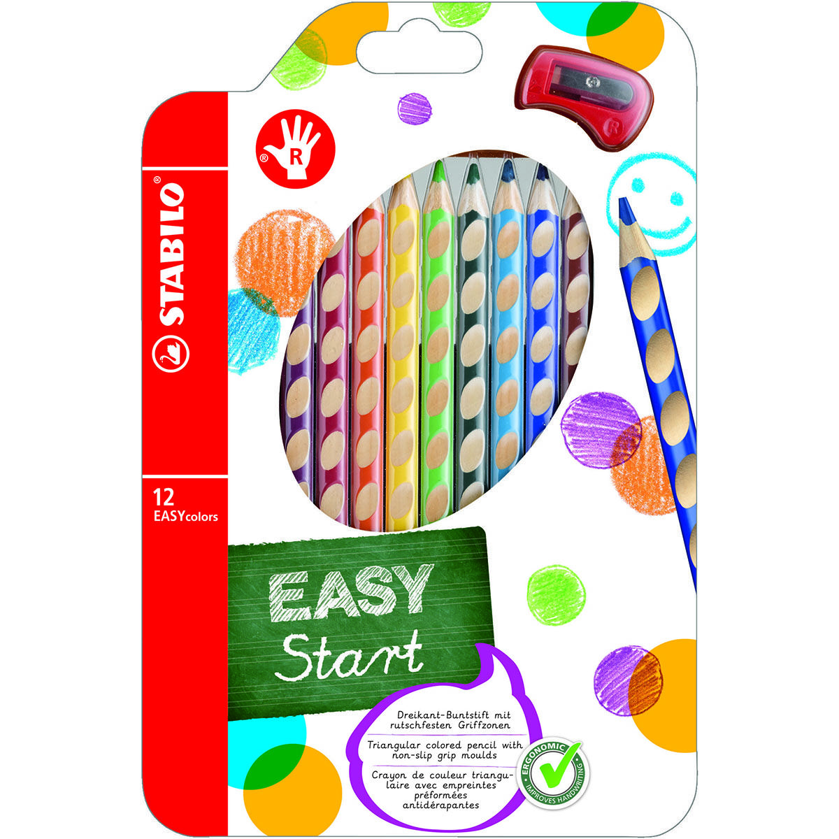 STABILO EASYcolors Färgpennor Höger 12 Pack
