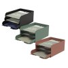 Brevkorg ALBA metall 3-facks A4 svart