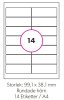 Etikett 99,1x38,1mm 100ark/1400st etiketter/fp