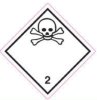 Farligt Gods-etikett Toxic Gas 250st/rl