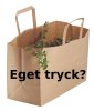 Plantkasse papper brun med tryck 1+0