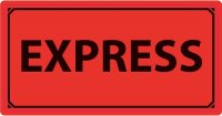  Varningsetikett 100x50mm 1000st/rl - EXPRESS 