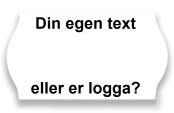 Prisetikett 26x16 G2, vit med eget tryck i 1-frg