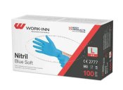 Nitrilhandske puderfri Work-Inn Bl� 100st/fp L
