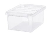 F�rvaringsbox med lock 8L transparent