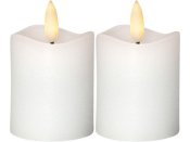 Blockljus STAR T LED Flamme 7,5cm vit