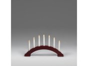 Elljusstake 7 ljus 39x23cm tr rd