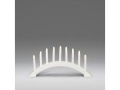 Elljusstake 9 ljus 49x26cm tr vit