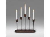 Elljusstake 5 ljus LED 38x53,5cm svart