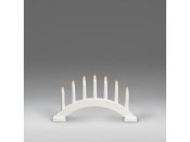 Elljusstake 7 ljus 39x23cm tr vit