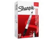 Mrkpenna SHARPIE Twin Tip svart 12/fp