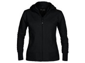 Hoodie zip TEXSTAR WC03 dam svart M