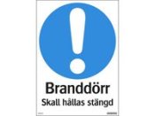 Skylt Branddrr stngd 210x297mm