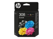Bl�ckpatron HP 6L6S6UE 308 svart+f�rg