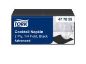 Servett TORK Cocktail svart 2-lag 200/fp