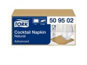 Servett TORK Cocktail natur 2-lag 200/fp