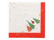 Servetter 3-lags 1/4 40x40 Xmas Trees
