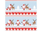 Servetter 3-lags 1/4 33x33 Santa