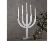 Elljusstake 5 ljus 35x67cm tr vit